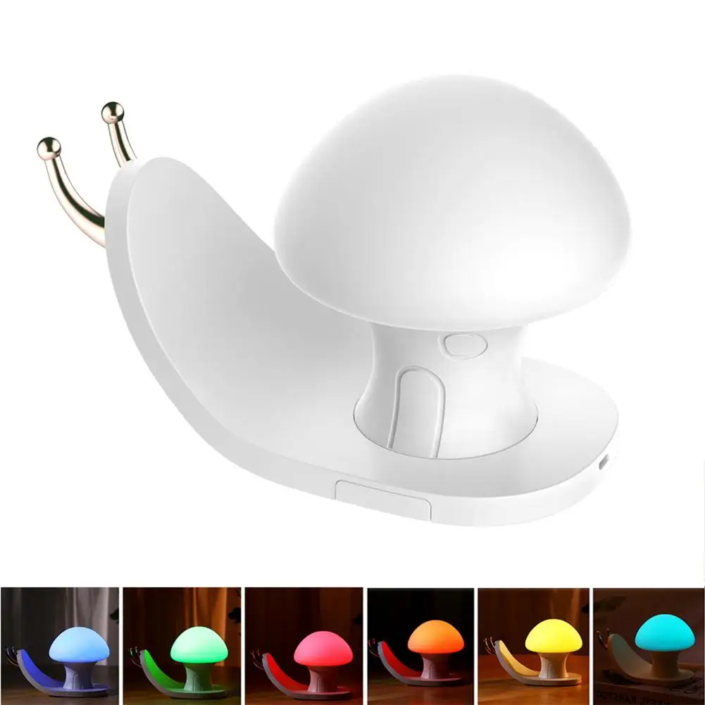 

HobbyLane LED Night Light Newest Snails Creative Home Night Light LED USB Charging Children Bedside Desk Lamp Colorful Lamp