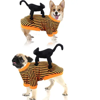 

PUOUPUOU Funny Striped Dog Clothes Winter Warm Dog Pet Clothes Sweatshirt For Small Medium Dogs Halloween Pet Clothing M-2XL