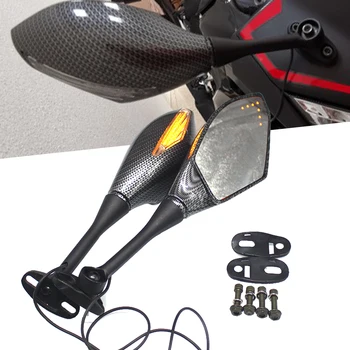 

For Yamaha YZF-R1 YZF-R6 FZ6R YZF-R25 YZF-R125 YZF-R15 YZF-R3 YZF600R Motorcycle Rearview Mirror with turning light