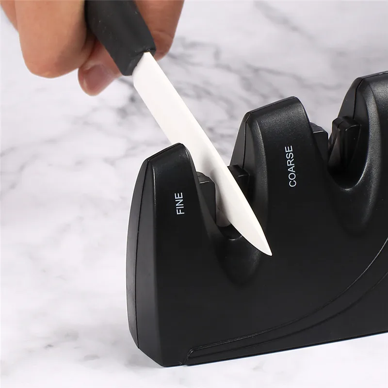 

Home Knife Sharpener 2 Stages Kitchen Sharpening Stone Grinder knives Whetstone Tungsten Diamond Ceramic Sharpener Tool