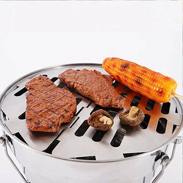 Teenra Rozsdamentes Acélból Származó Grill Összecsukható Főzőtábla Piknik Deszka Kültéri Kemping Szerszámok - Image 4