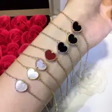 Романтические винтажные браслеты с сердечками для женщин креативные красочные сердце жемчуг браслеты 925 стерлингового серебра Свадебные украшения