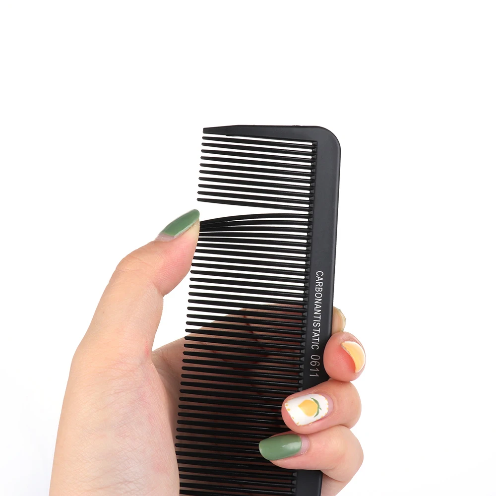 Black Anti-static Comb Thin Plastic Comb Barbershop Professional Hair Cutting Comb Men Women Make Hair Smooth Hairstyling Comb 4