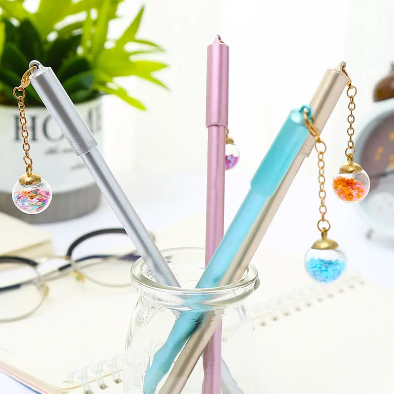 12 шт./компл. креативные милые шар геля подвеска pens синие чернила Kawaii магазина