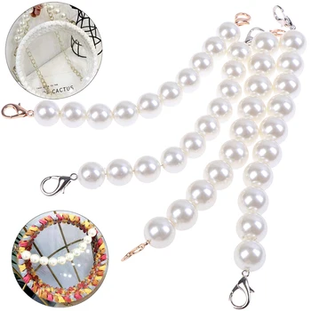 

Pearl Beaded Short Bag Straps Short Shoulder Belt Purse Handle Diy Chain Bag Accessories hot sale