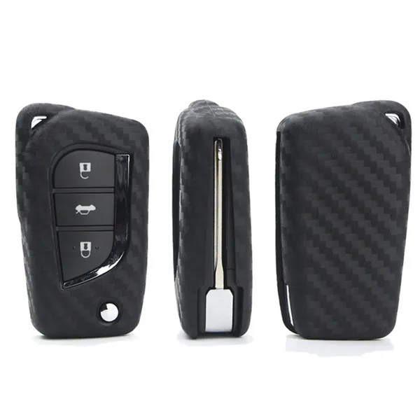 TT08-only case Чехол для ключей из углеродного волокна для Toyota Hilux Fortuner Land Cruiser Camry Revo Innova RAV4 Fortuner Yaris eiz Carola - Название цвета: TT08-only case