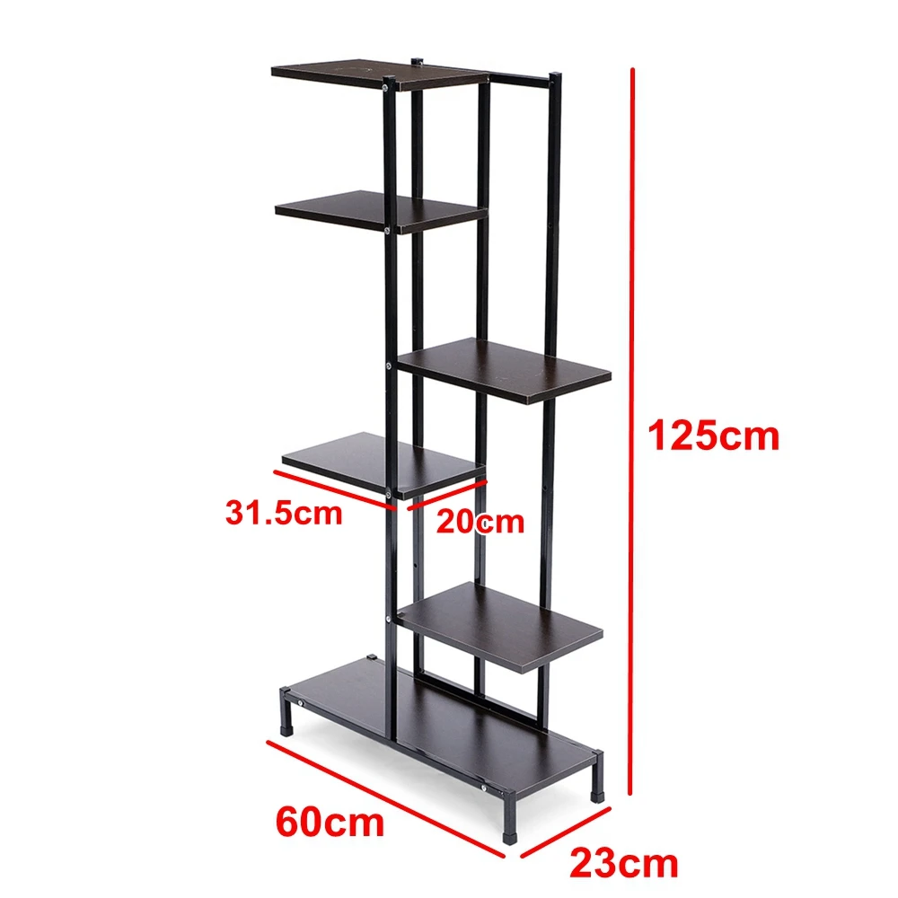 6 слой заводской стенд деревянная подставка для цветов Мульти цветок стенд полки Дисплей Сталь трубка подставки для цветов двор сад патио балкон