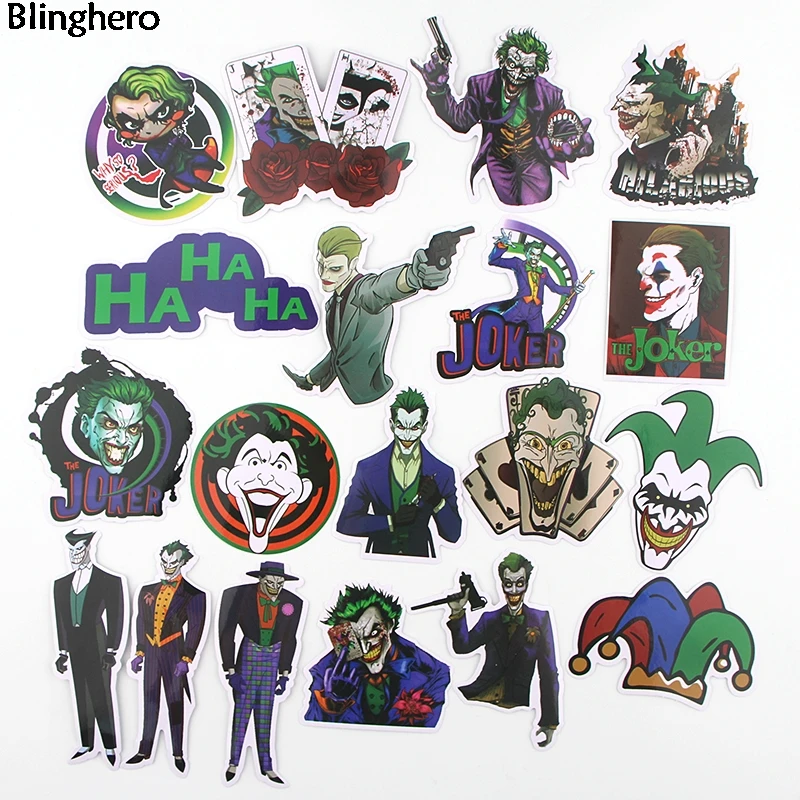 20 компл./лот Blinghero наклейки с джокером 19 шт./компл. ужас Скрапбукинг наклейки ноутбук Автомобильное скейтборд крутые стикеры наклейки BH0068