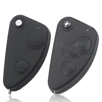 

Bilchave 10pcs 2/3 Buttons Flip Folding Remote Car Key Shell Fob For Alfa Romeo 147 156 166 GT With Uncut Blade Replacement