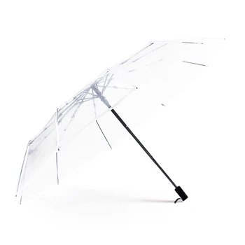 

Sun Umbrella Transparent Compact Folding Automatic Transparent Rain Umbrella Folding Umbrella Home Furnishing Outdoor Travel UV