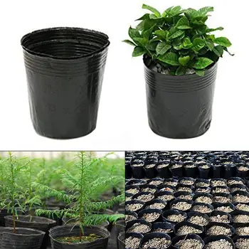 

100pcs Plastic Flower Pot Plant Nursery Flowerpot Seedlings Planter Containers Nursery Pots Garden Tool Seedling Pots Succulent