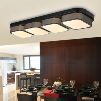 

Popular Living Room Ceiling Lights Bedroom Plafon Lamp Luminarias Home Decoration Black/white Acrylic Shade Lampada LED Bulbs AC