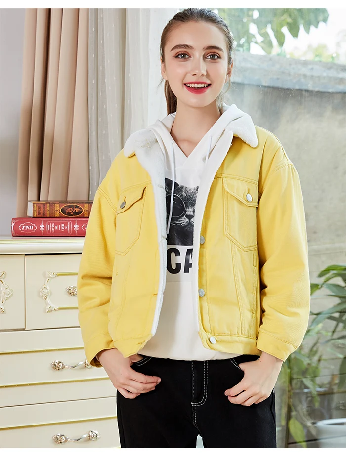 LEIJIJEANS, новинка, большие размеры, плюс бархат, джинсовая одежда, модные лацканы и бархат, толстая зимняя женская джинсовая куртка, три цвета, 9221r