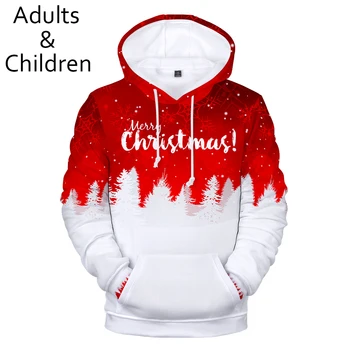 

3D Christmas popular cartoon fashion men omen hoodies childrens new spring autumn pullover kids comfortable hot sale sweatshirts