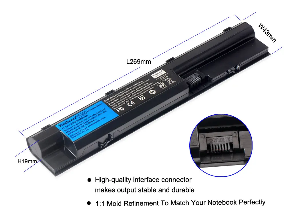 KingSener 11 1 В 5600 мАч FP06 Аккумулятор для ProBook 440 445 450 470 455 G0 G1 Series 707617 421 708457 001 708458 FP06XL