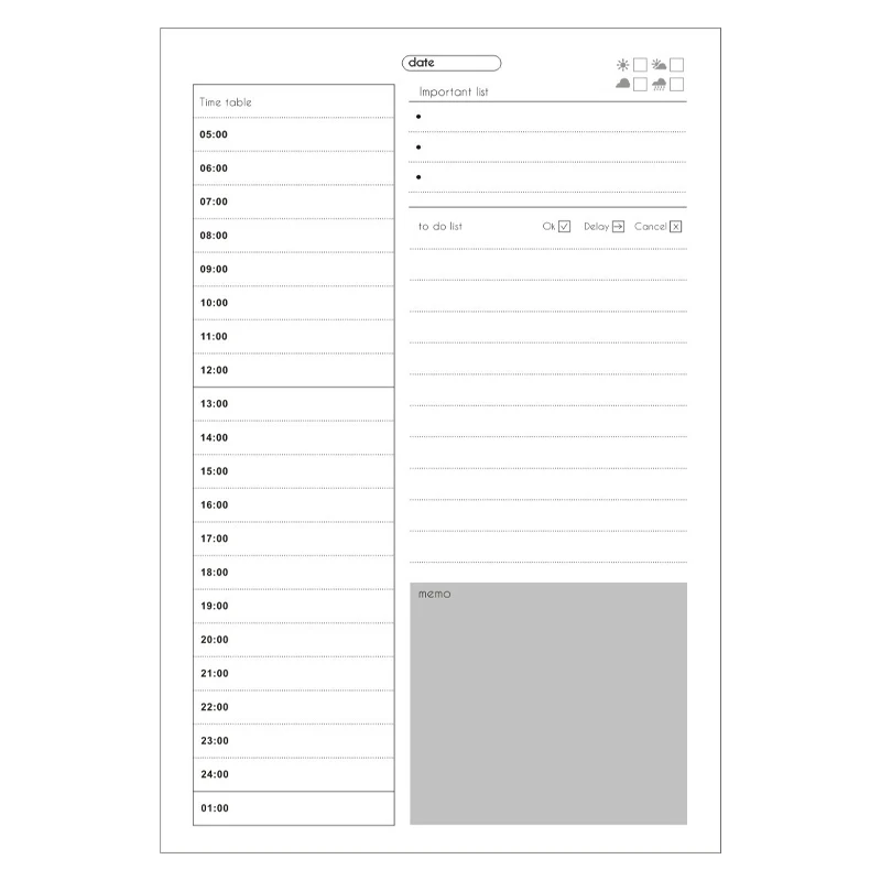 Daily plan Ежедневник, планировщик, ежемесячный недельный планировщик персональный органайзер, школьная записная книжка, памятная программа, планировщик, планировщик, планировщик для путешествий - Цвет: Daily plan