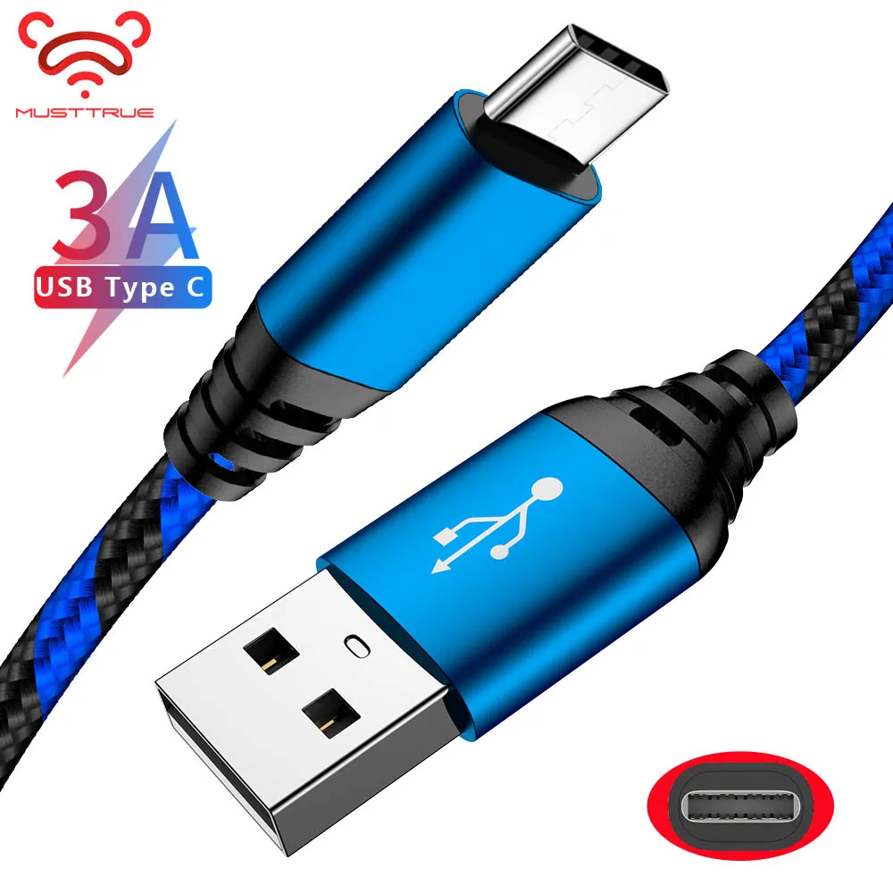 Быстрая зарядка MUSTTRUE type C кабель для xiaomi mi 9 lite USB-C Android зарядное устройство для hauwei mate 30 pro type c адаптер USB провод