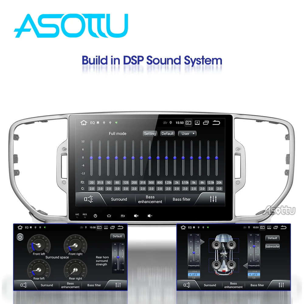 Asottu KI605 dsp IPS android 9 0 PX30 Автомобильный dvd плеер для KIA sportage 4 QL 2016 2017 2018 gps навигация 1 din