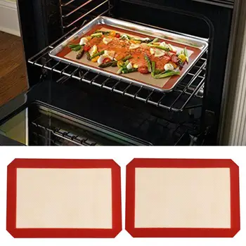 

Reusable Silicone Baking Mats Non-Stick BBQ Grill Mat Pad Baking Sheet Oven Mat Picnic Cooking Cookie Tray Barbecue Oven Tools