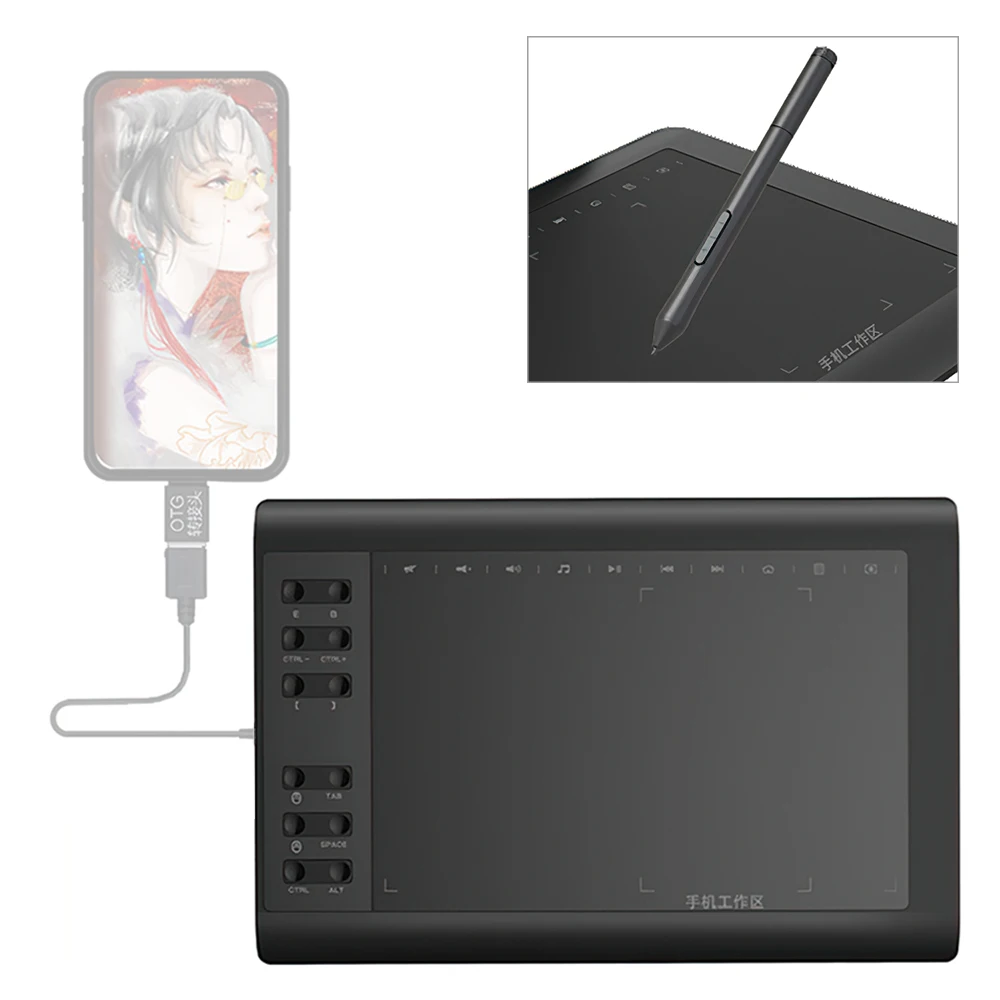 Цифровой планшет для рисования с пассивной ручкой и USB | Компьютеры офис