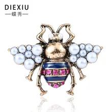 Европа и Америка импортные товары Ретро стиль жемчужная брошь в форме пчелы сплав масла падение насекомых украшение для одежды аксессуары производителей Dir