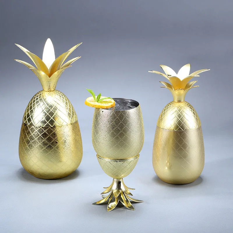 1 stück Ananas-Cup-Cocktail-Glas-Cocktail-Tasse Ananas-Design-Tasse für Bar