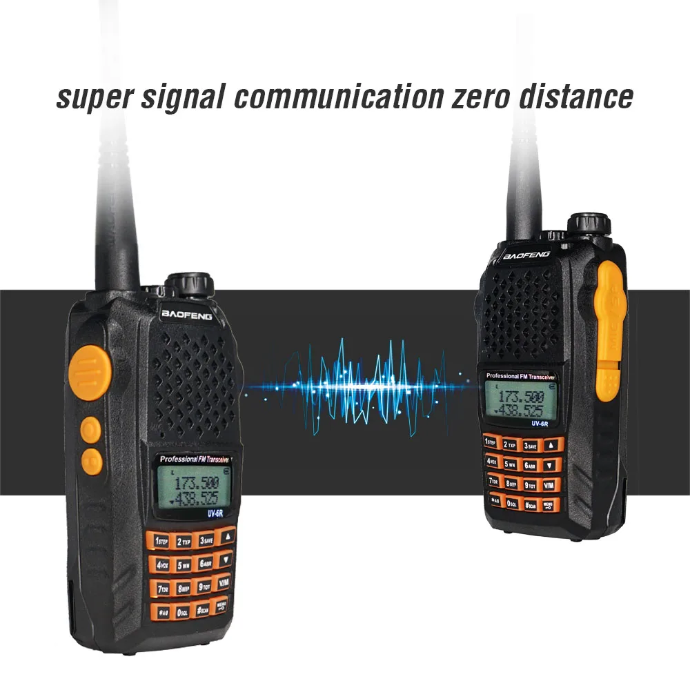 Most Popular dJHls 2 stücke Baofeng UV 6R Walkie Talkie 7W Dual Band Two Way Radio UV 6R FM Transceiver VOX Jagd Schinken CB Radio Upgrade UV 82 Übertragen