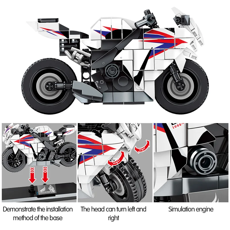 SEMBO City внедорожный мотоцикл Строительные блоки DIY Technic Street Racing сборные кирпичи