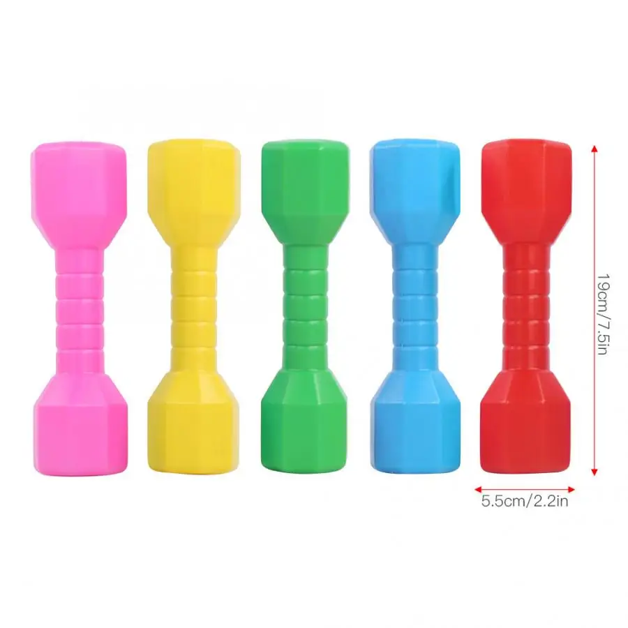 10Pcs Children Dumbell Outdoor Plastic Kids Performance Dancing Tool Sport Exercise Toy Children Fitness Weights Hand Dumbbells