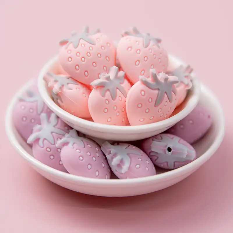 strawberry teething pacifier