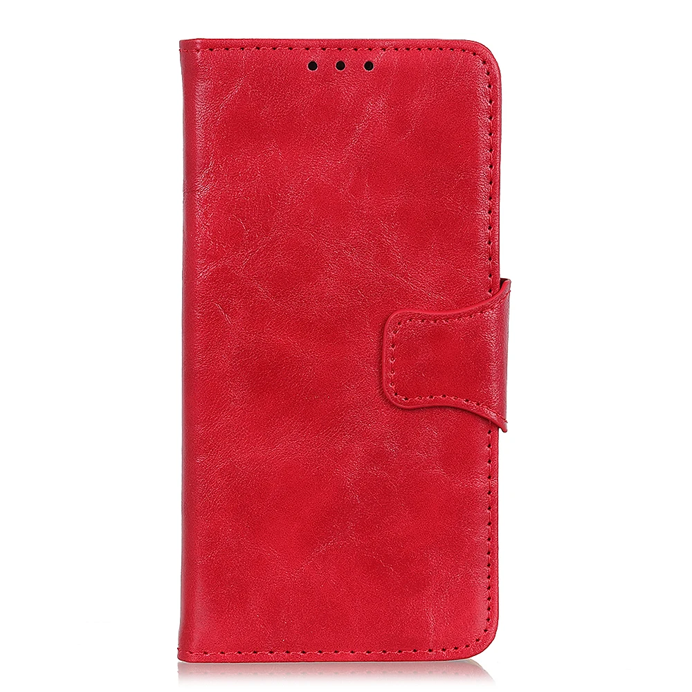 Красный Для Nokia 7,2 чехол с узором Crazy Horse из искусственной кожи складной чехол-кошелек с подставкой и отделениями для карт противоударный чехол с защитой от царапин - Цвет: Красный