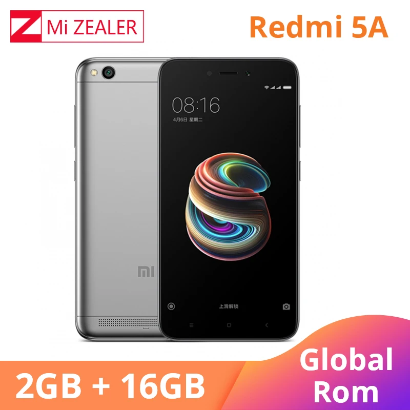 Скидка Мобильный телефон Xiaomi Redmi 5A с глобальной прошивкой, 2 Гб ОЗУ, 16 Гб ПЗУ, четырехъядерный процессор Snapdragon 425, 5,0 МП, дюйма, мобильный телефон