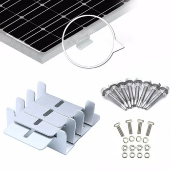 

4 Packs Aluminum Alloy Z Type Solar Panel Mounting Brackets Holder On RV Boat Roof Solar Panel Fixing Mount Bracket