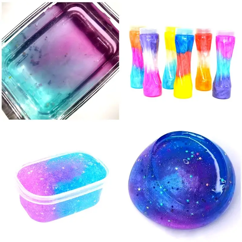 

3PCS 100ml Slime Container Organizer Box For Light Clay Foam Slime Fluffy