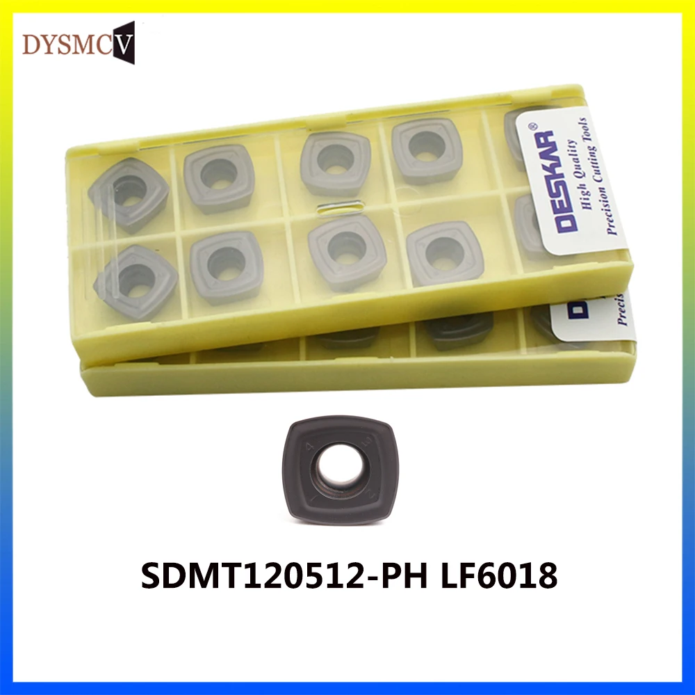DESKAR 100% оригинальные SDMT120512 PH LF6018 карбидные режущие пластины для фрезы вставки