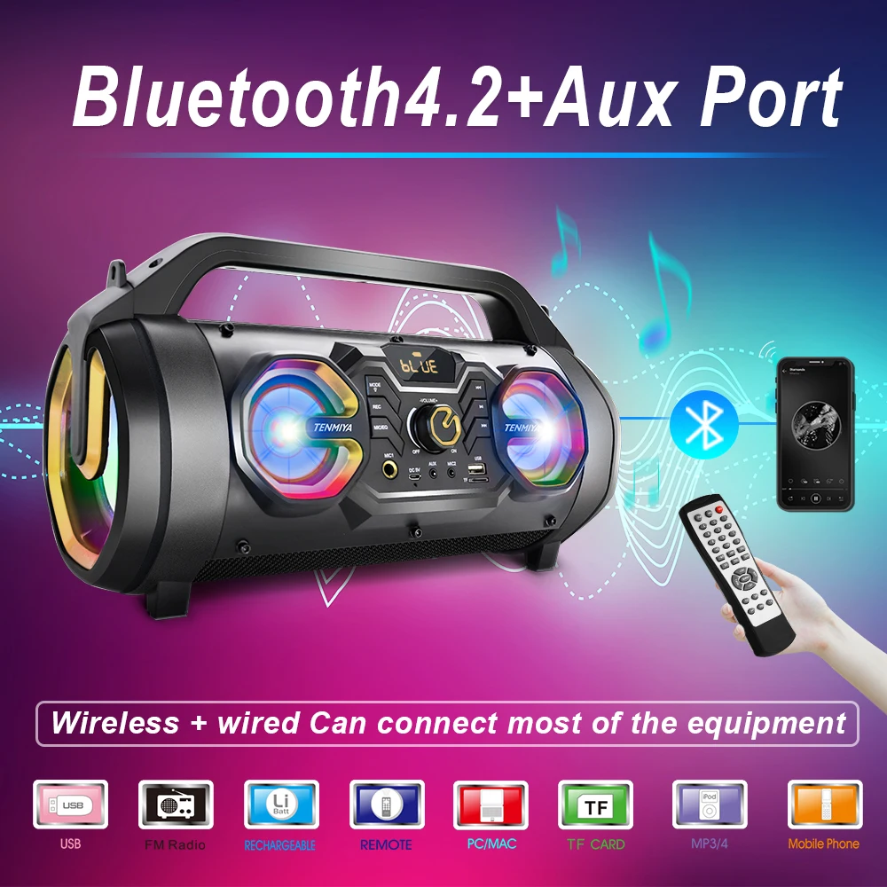 Портативная Bluetooth Колонка TOPROAD 30 Вт большая мощность беспроводная стереоколонка