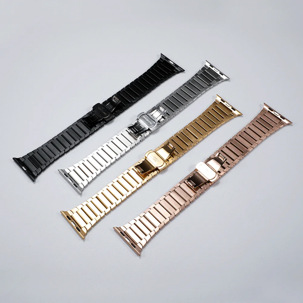 Ссылка браслет для Apple watch группа 42 мм/38 мм iWatch 4 группа 44 мм/40 мм нержавеющая сталь ремешок для часов Ремешок для Apple watch 4 3 2