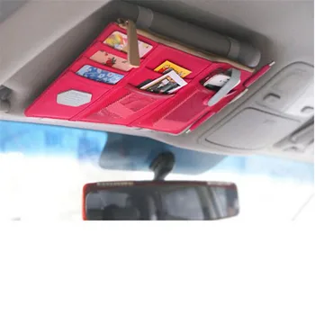 

Hot Sale Car Sun Visor CD Holder Phone Hanging Storage Bag Auto Sunshade Cover Multifunction Automobile Interior Accessories