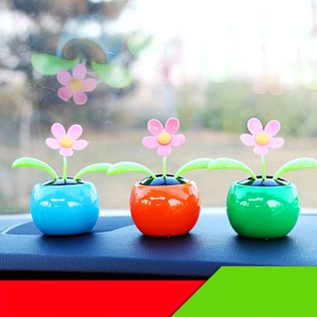  Abaodam Toys Solar Apple Dancing Blossom Car Interior  Decoration Automatic Swing Car Ornament Toy : Toys & Games