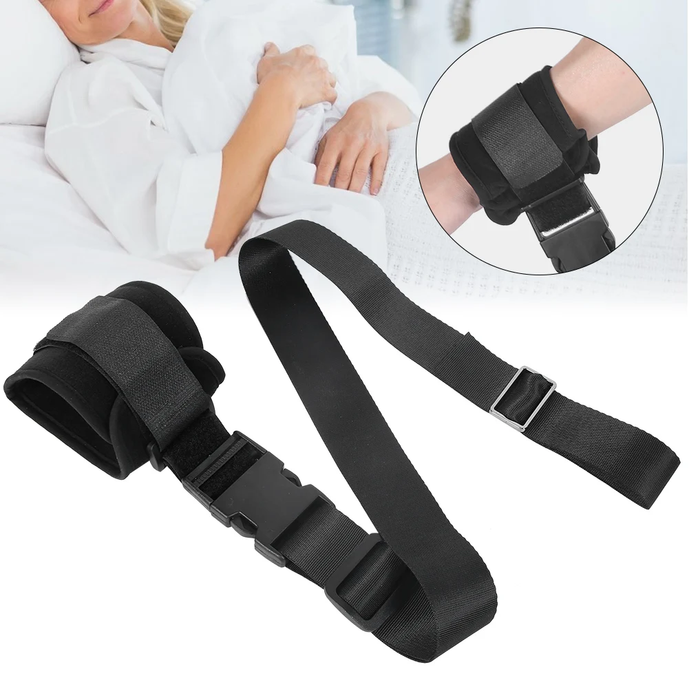 

Patients Limbs Restraint Strap Elderly Wrist Ankle Fixation Belt Medical Constraints Strap Black Upper Limb Elderly protection
