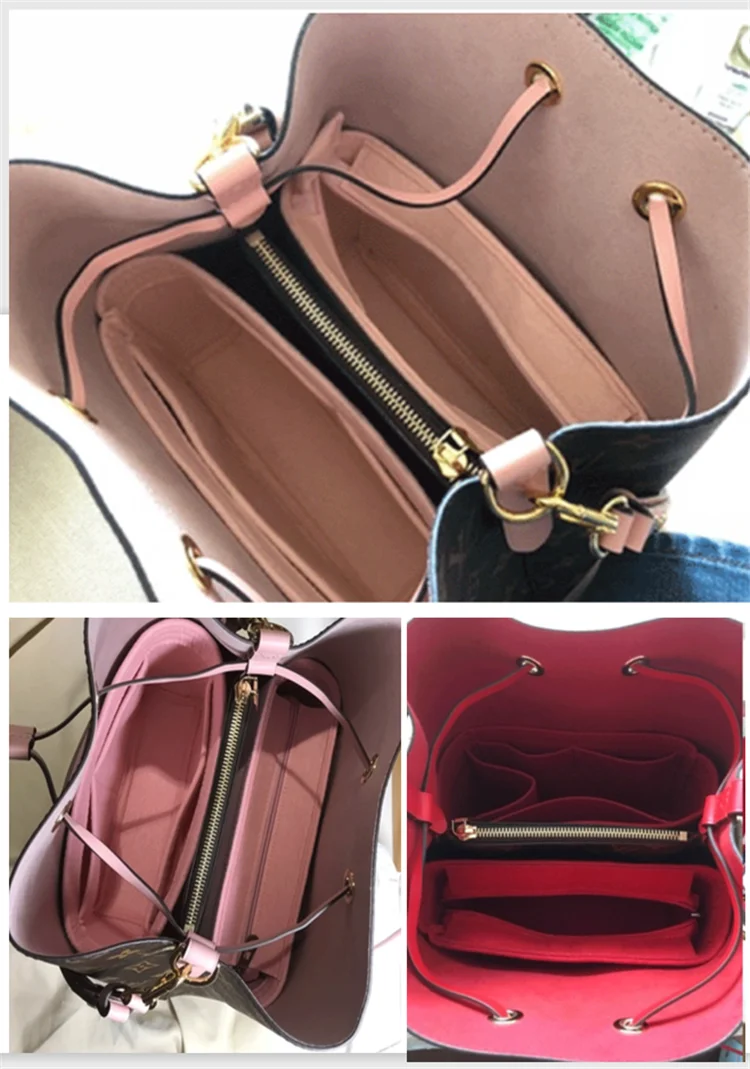 For Neo noe Insert Bags Organizer Makeup Handbag Organize Travel Inner Purse Portable Cosmetic base shaper for neonoe