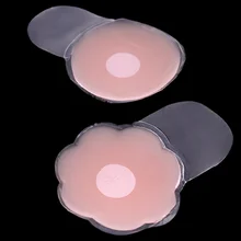 1 пара самоклеющихся силиконовых Ленточные лепестки для мгновенного подъема, многоразовые Цветочные накладки на соски, невидимые вечерние накладки на грудь