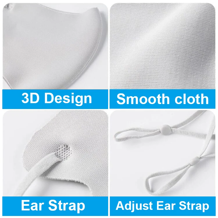 Black Mask Mouth Caps Face Mask Washable Cotton Reusable Masks Mascarillas Drape On Mouth Cloth Facial Masks Flu Washable Caps 5