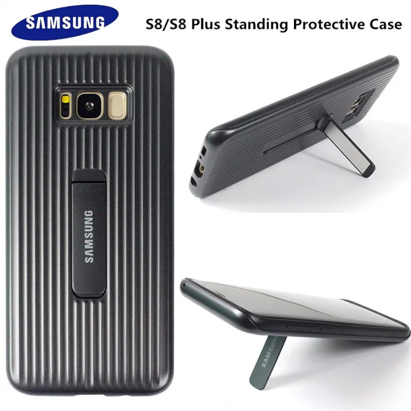 Original Samsung Galaxy S8 Plus Standing Phone Case Ultimate Device For S8+ SM-G9500 G9550 Protection Cover With Logo | Мобильные