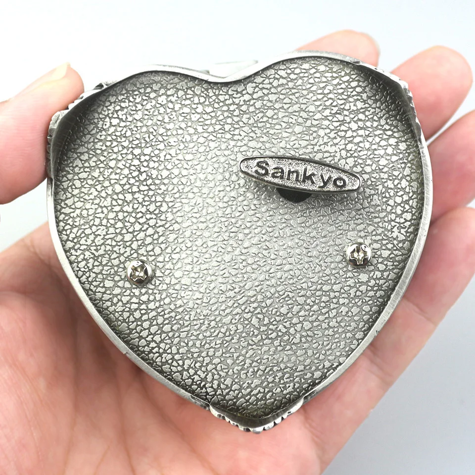 ROSIKING Emboss Alloy Metal Music Box Wind Up and Golden Movement You Are My Sunshine For Frends Girl and Children Birthday Gift