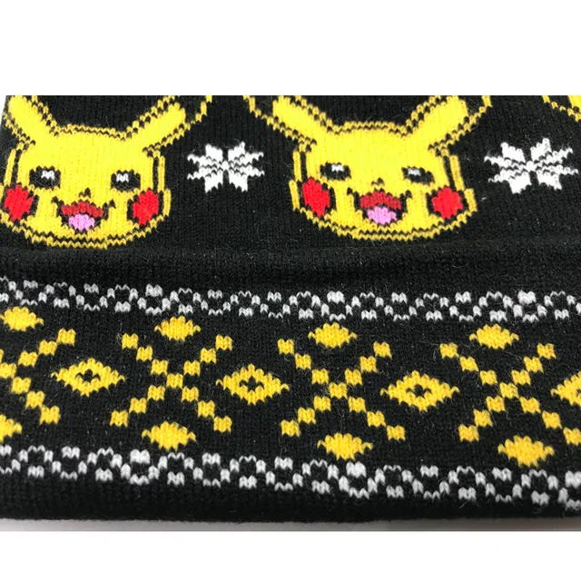 Ainme Pokemon Pikachu Hat Knitted Cap Baby Boy Girl Cartoon Street Fashion Hip Hop Beanies Kids Hat Christmas Gifts