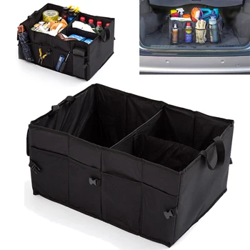 

Car Trunk Folding Storage Box Multi-function Organizer Foldable Storage Box Collapsible Auto Cargo Bag SUV Camping Storages Bag