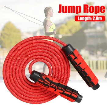 

2.8M Jump Rope Bearing Speed Fitness Machine Aerobic Exercise Adjustable Red Jump Rope Home Exercise Equipment