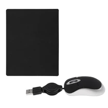 Офисная, деловая, домашняя мини-выдвижная USB Проводная мышь, мыши для ноутбука, настольного компьютера, ПК, оптическая мышь с ковриком для мыши, Новинка