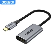 CHOETECH USB C к цифровому av-адаптеру usb type C к HDMI HUB 4 k@ 60Hz плетеный кабель Thunderbolt 3 совместим с MacBook Pro iPad